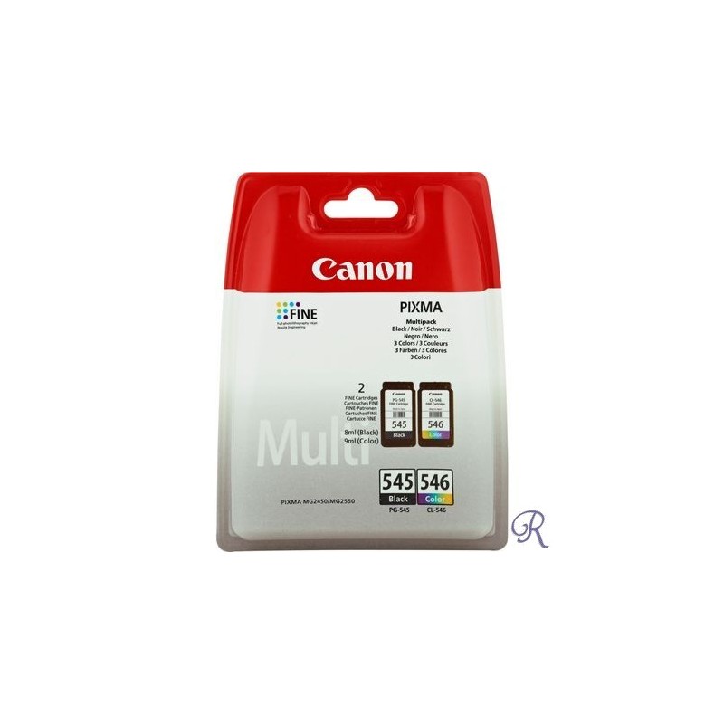 Multipack de cartouches d'encre Canon PG-545/CL-546 BK/C/M/Y - My Tinteiros