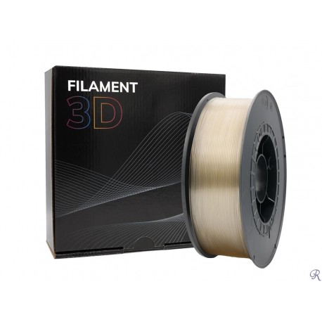 Filamento 3D PLA Diâmetro 1.75mm Bobine 1kg Transparente