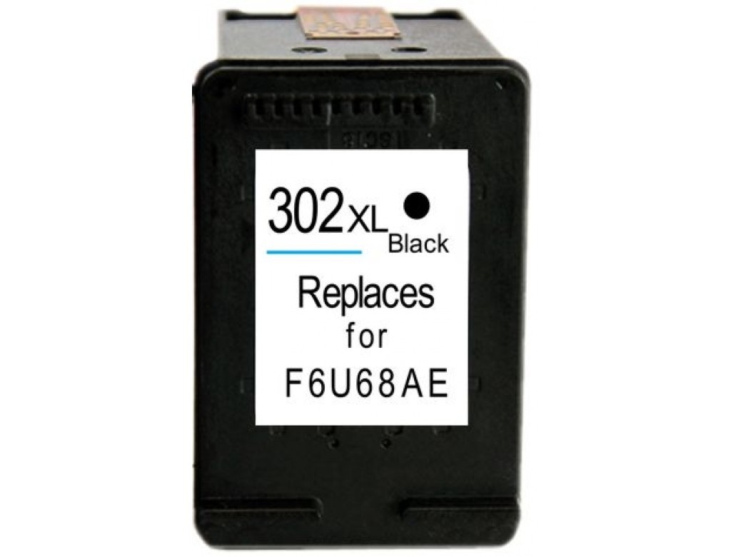 Cartouche recyclée F6U68AE (302C XL) Noire Haute Capacité. Service 24, 48  heures
